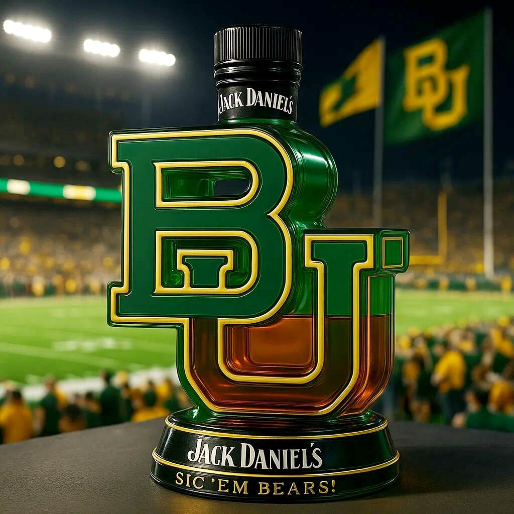 BU Baylor Bears Logo Limited Edition Whiskey Bottle