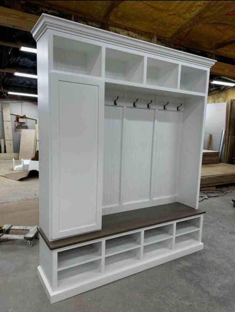 READY TO SHIP! mudroom locker hall tree bench