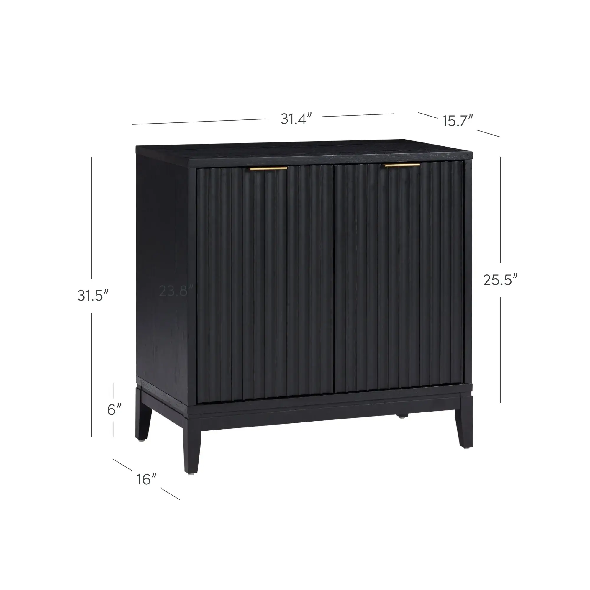 Jasper Modern Sideboard, Kitchen Storage Cabinet with Fluted Doors