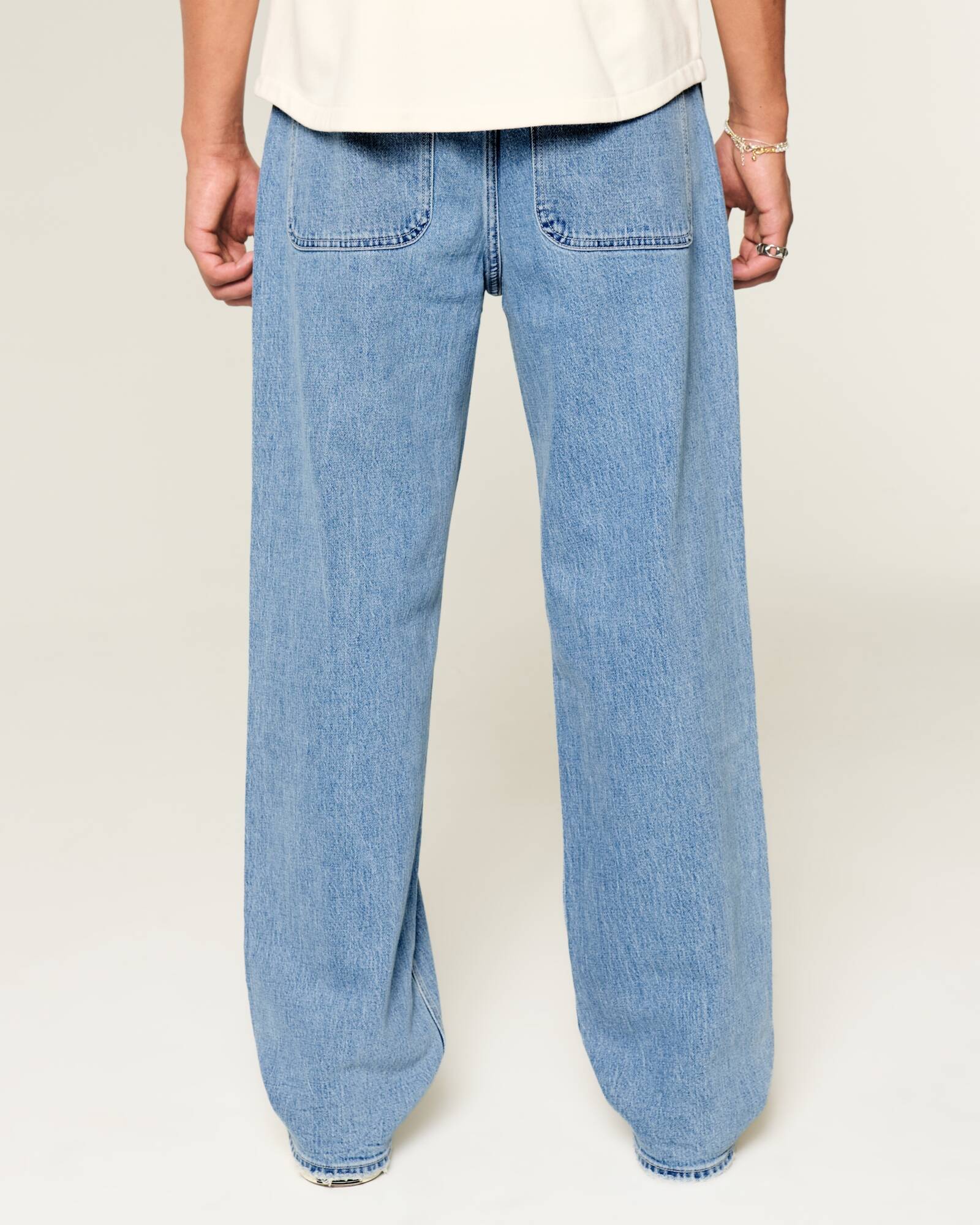Railroad Stripe Baggy Painter Jeans