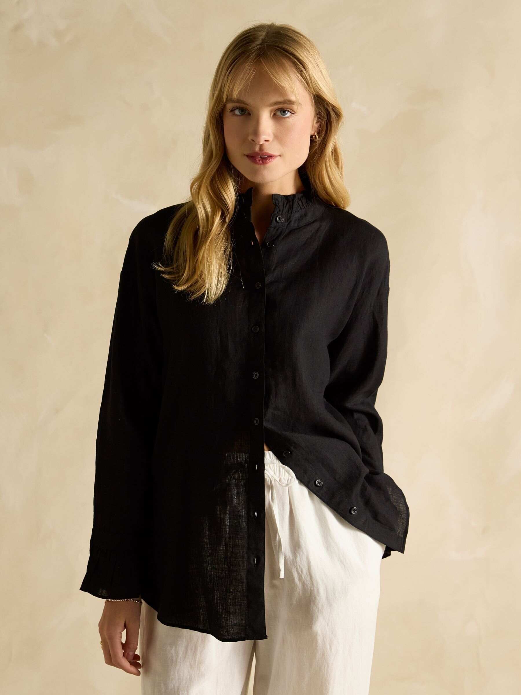 Dakota Black 100% Linen Shirt