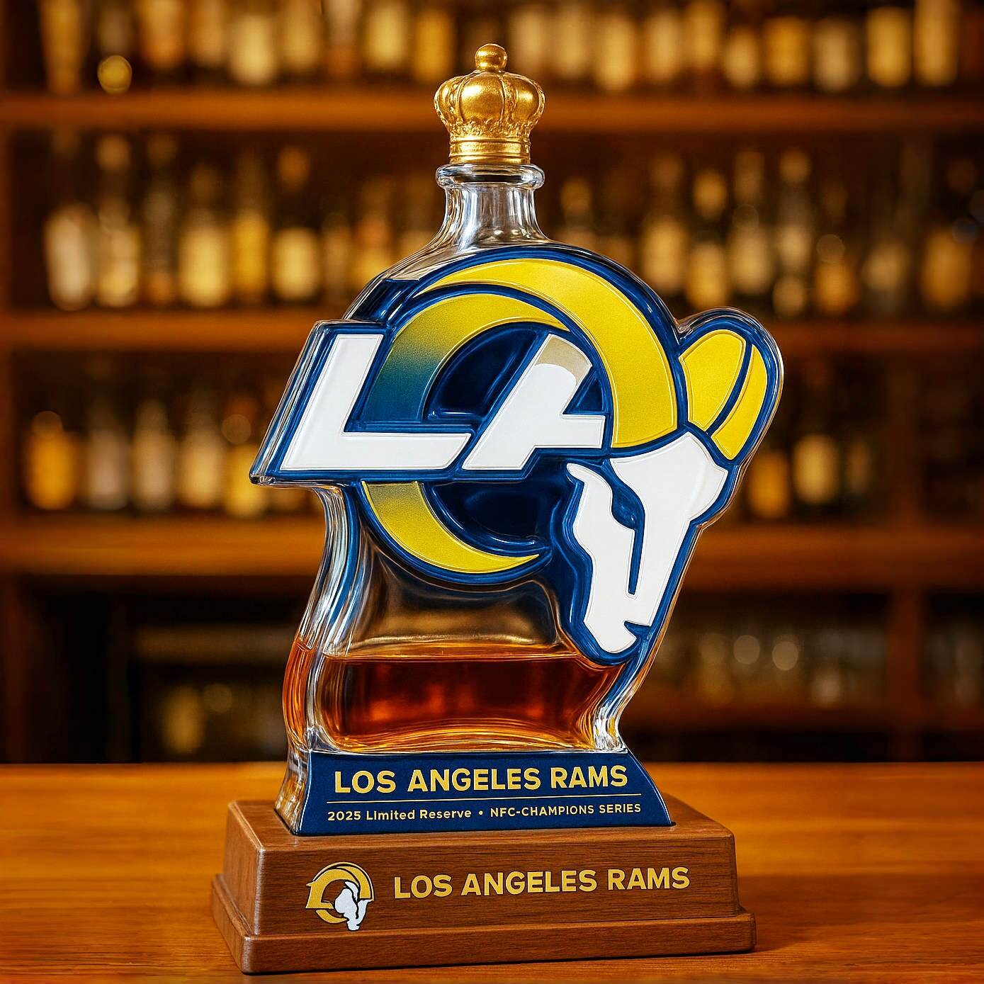 Los Angeles Rams 2025 Whiskey Bottle