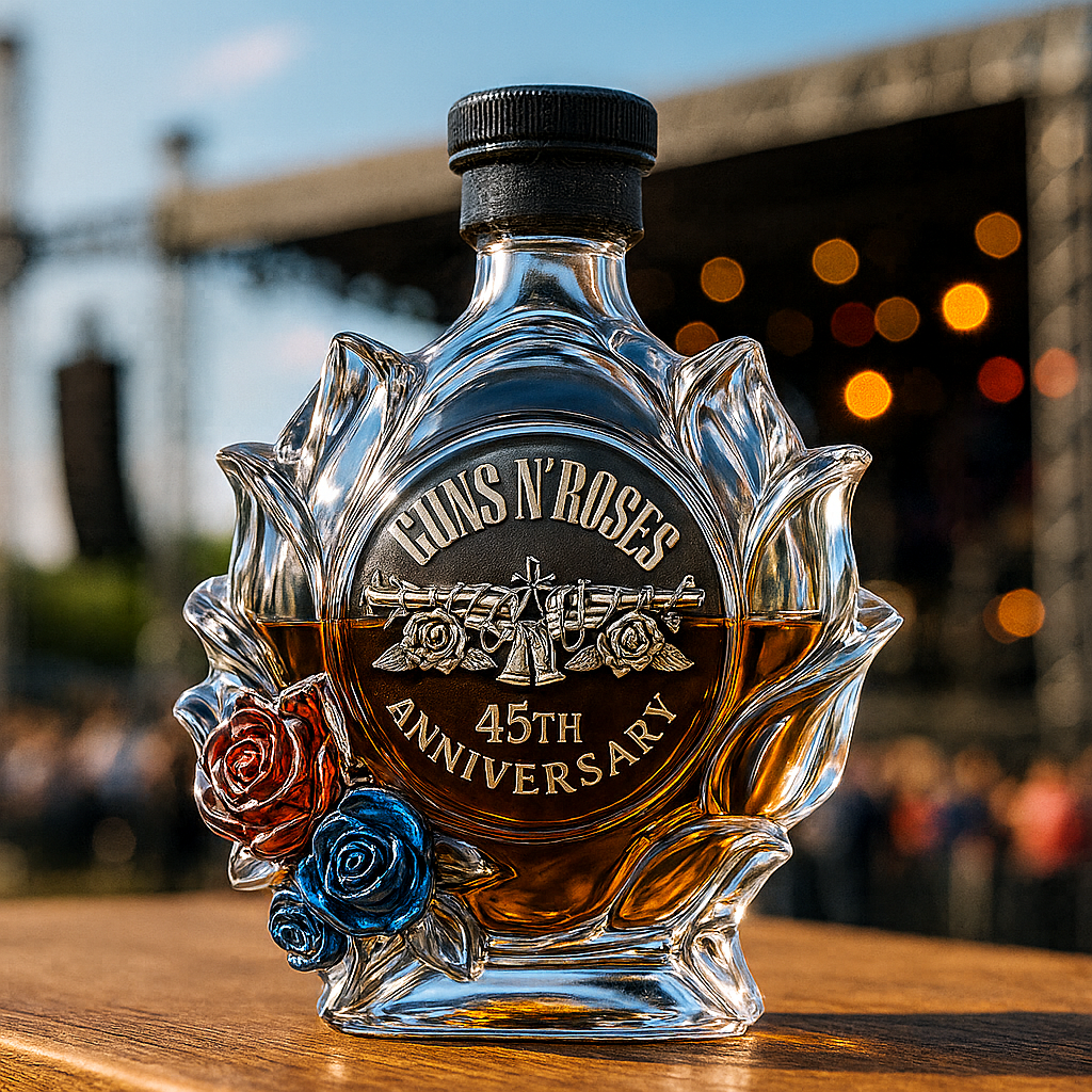Guns N' Roses 45th Anniversary Commemorative Whiskey Bottle