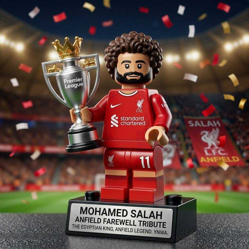 Mohamed Salah Anfield Farewell Tribute Building Block