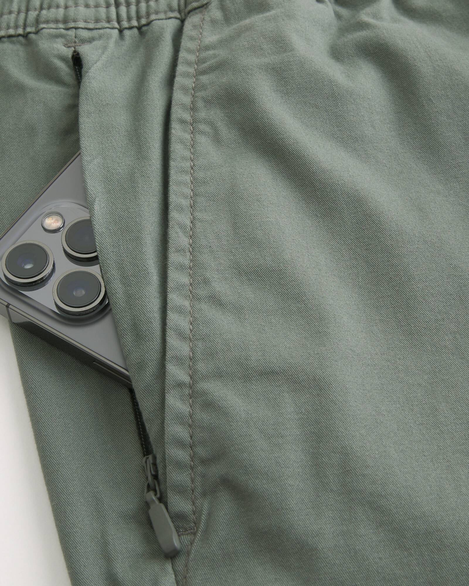Above-the-Knee Twill Pull-On Shorts