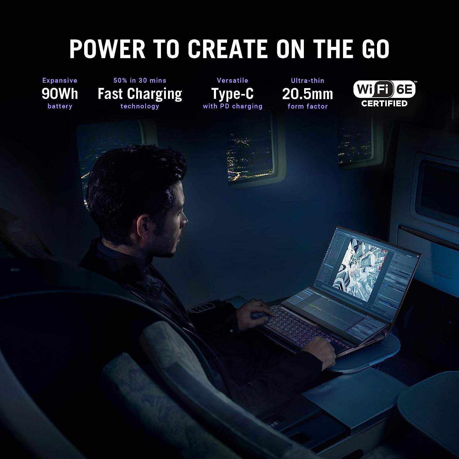 ROG Zephyrus Duo 16 (2022) Gaming Laptop, 16” Mini LED 240Hz/3ms, QHD 16:10 Display, 100% DCI-P3, NVIDIA GeForce RTX 4080, AMD Ryzen 9 7945HX, 32GB DDR5, 1TB SSD, Windows 11 Pro, GX650PZ-XS96