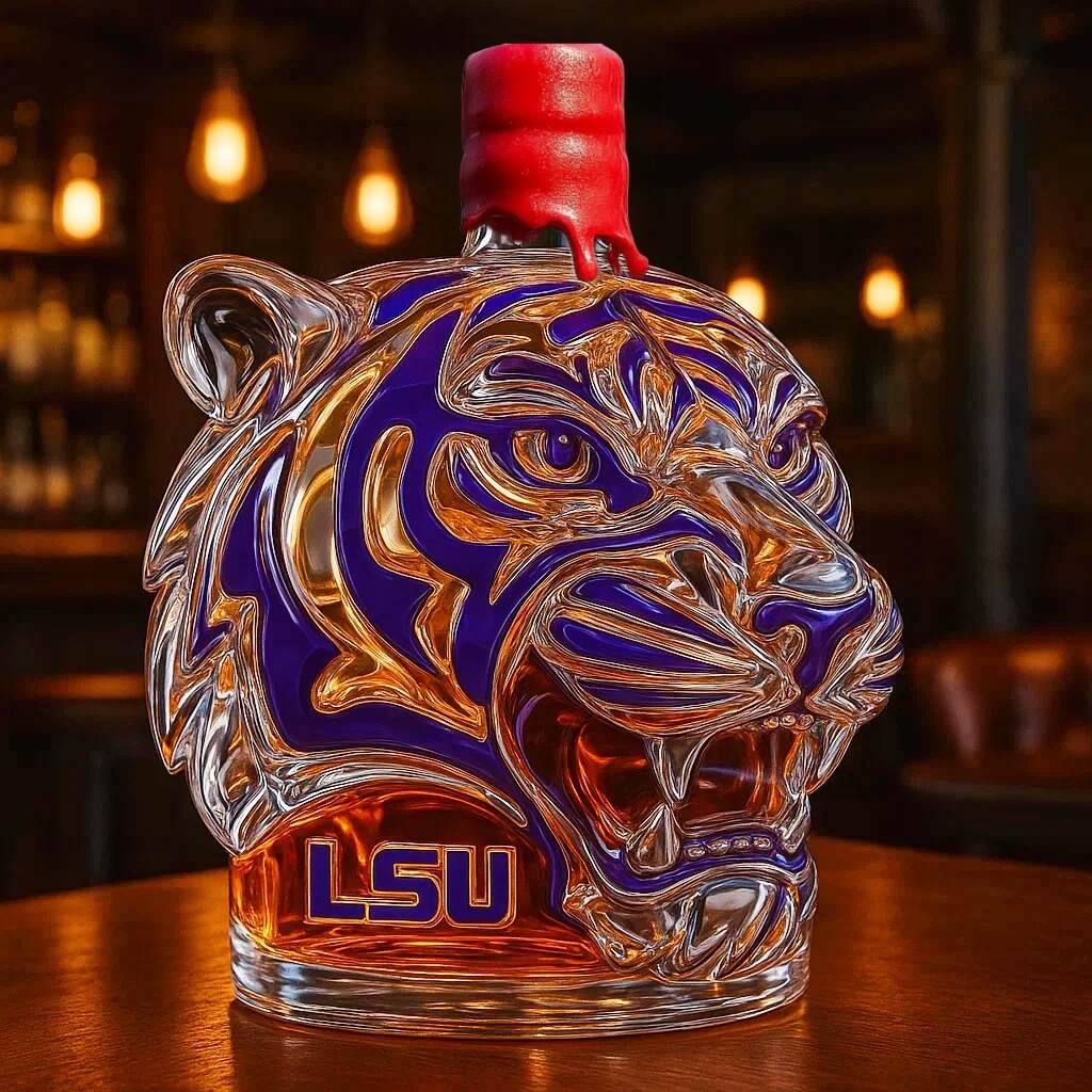LSU Tigers Whiskey Bottle