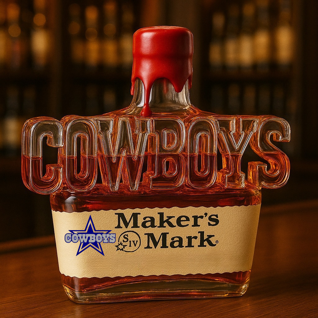 Dallas Cowboys Whiskey Bottle