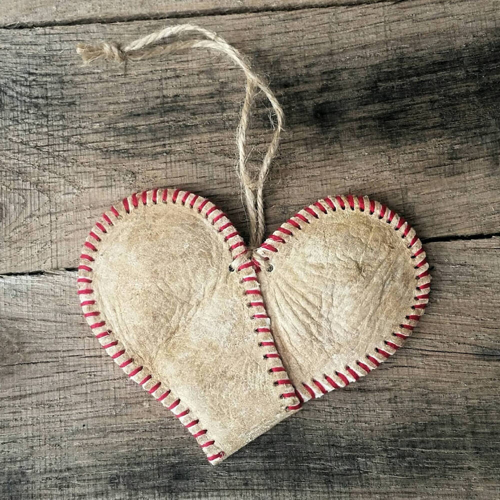 Baseball Heart Ornament