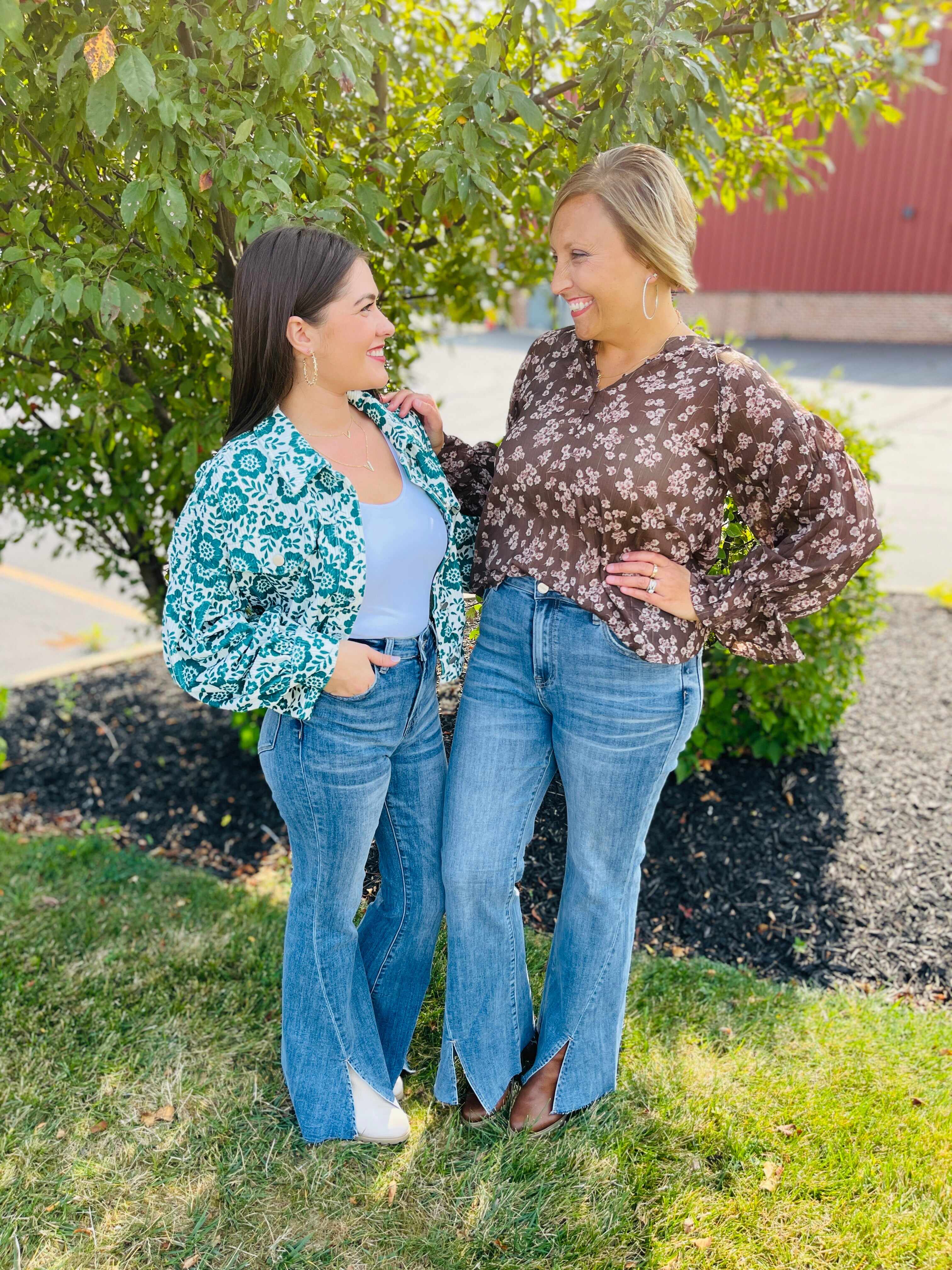 Risen Plus/Reg Hi-Rise Twist And Shout Your Love Flare Jeans
