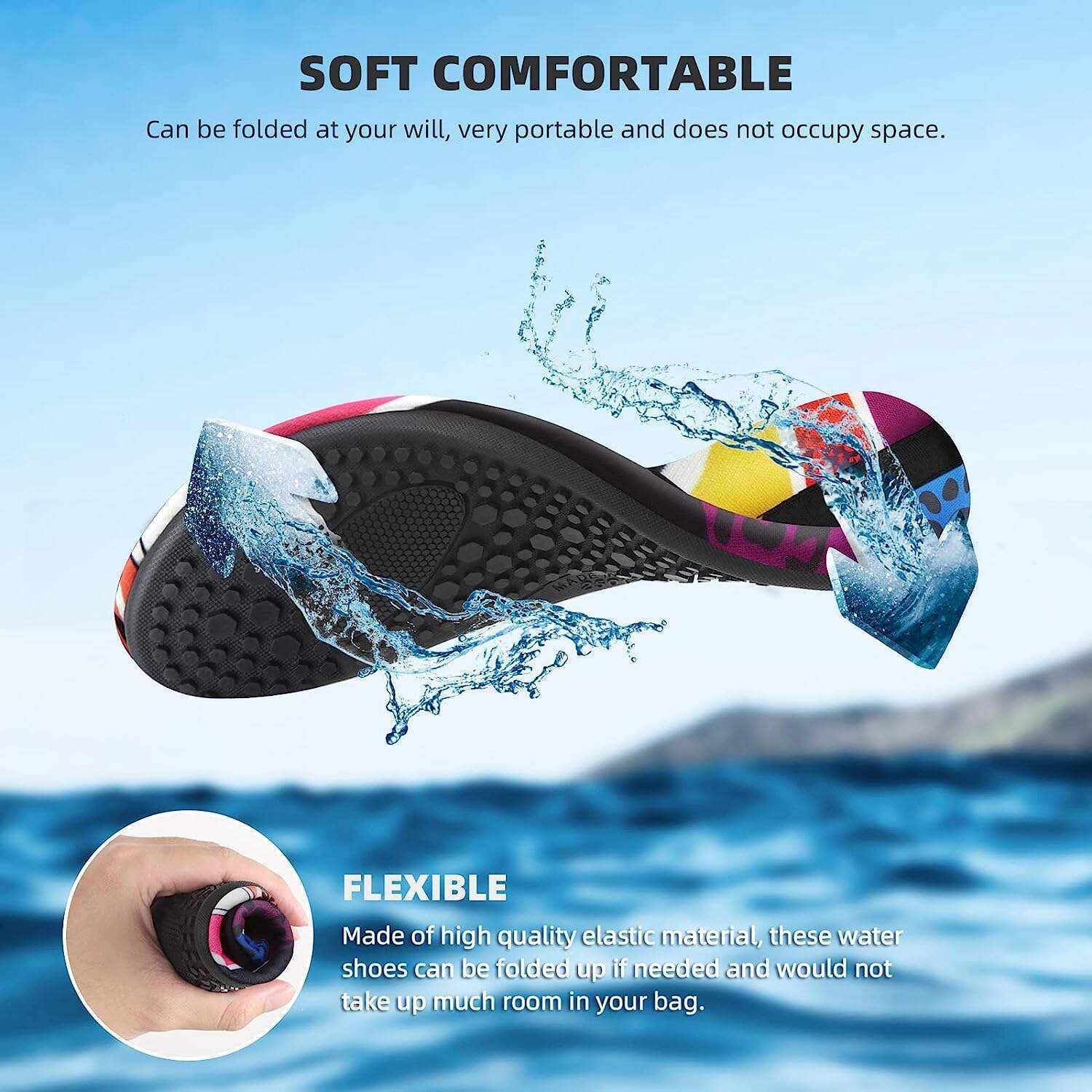 Water Shoes for Women Men Quick-Dry Aqua Socks Swim Beach Barefoot Yoga Exercise Wear Sport Accessories Pool Camping Must Haves Adult Youth Size