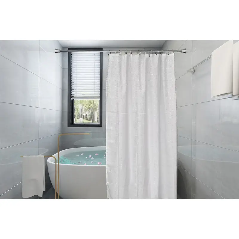 Utopia Alley Adjustable 72-Inch Shower Curtain Tension Rod - Rust-Proof Aluminum with Rubber End Cap, No Drill Installation