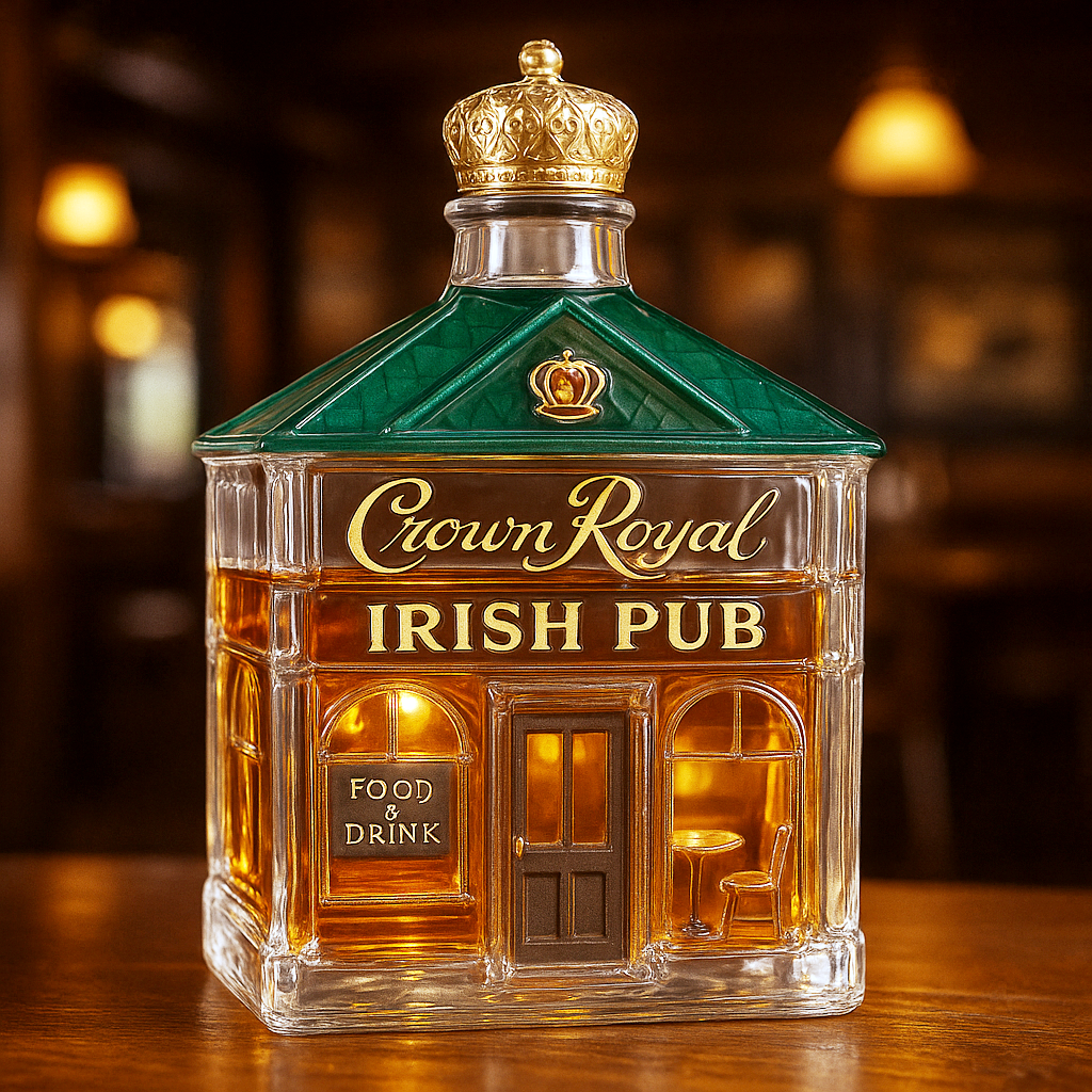 Irish Pub-Inspired Whiskey Bottle