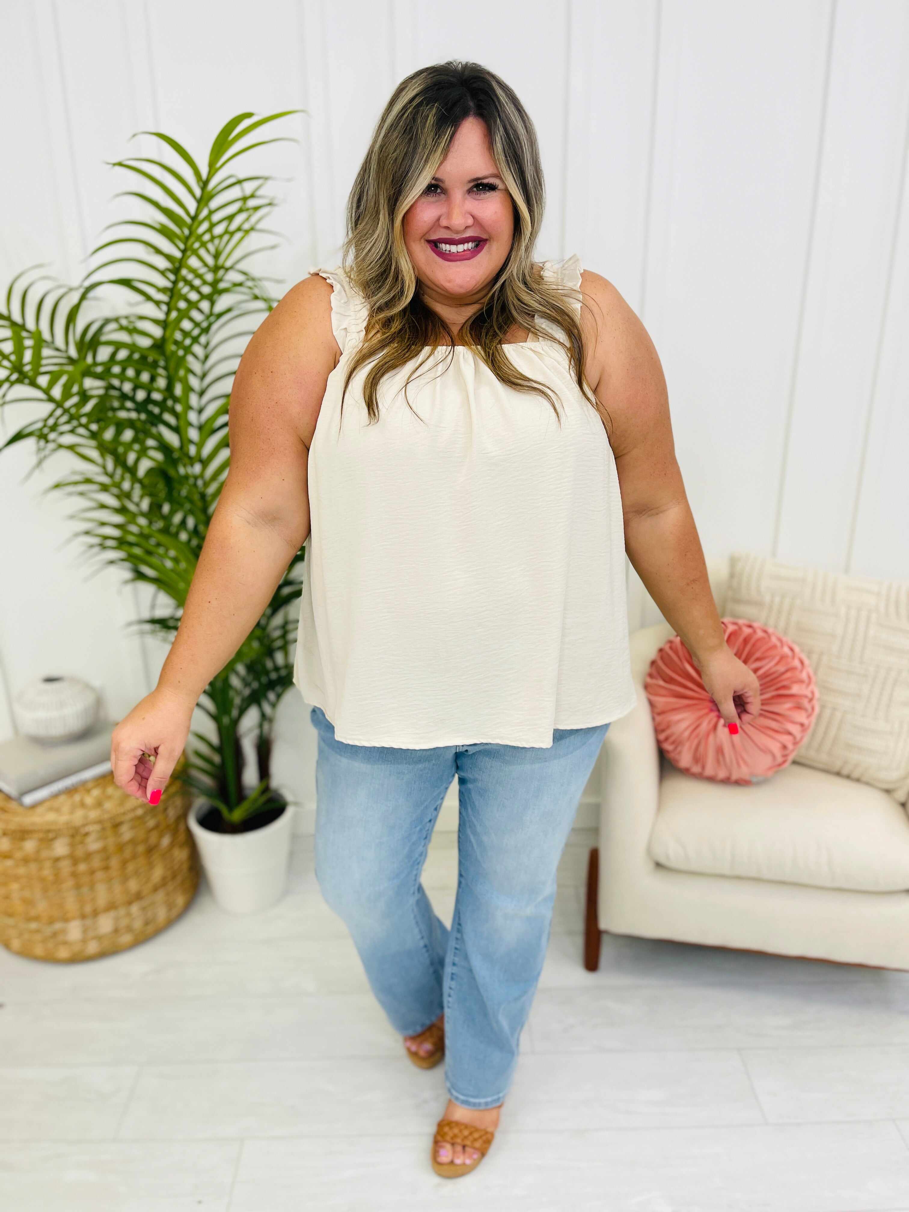 RESTOCK!  REG/CURVY Out of Pocket Love Lavender Stitching Wide Leg Jeans