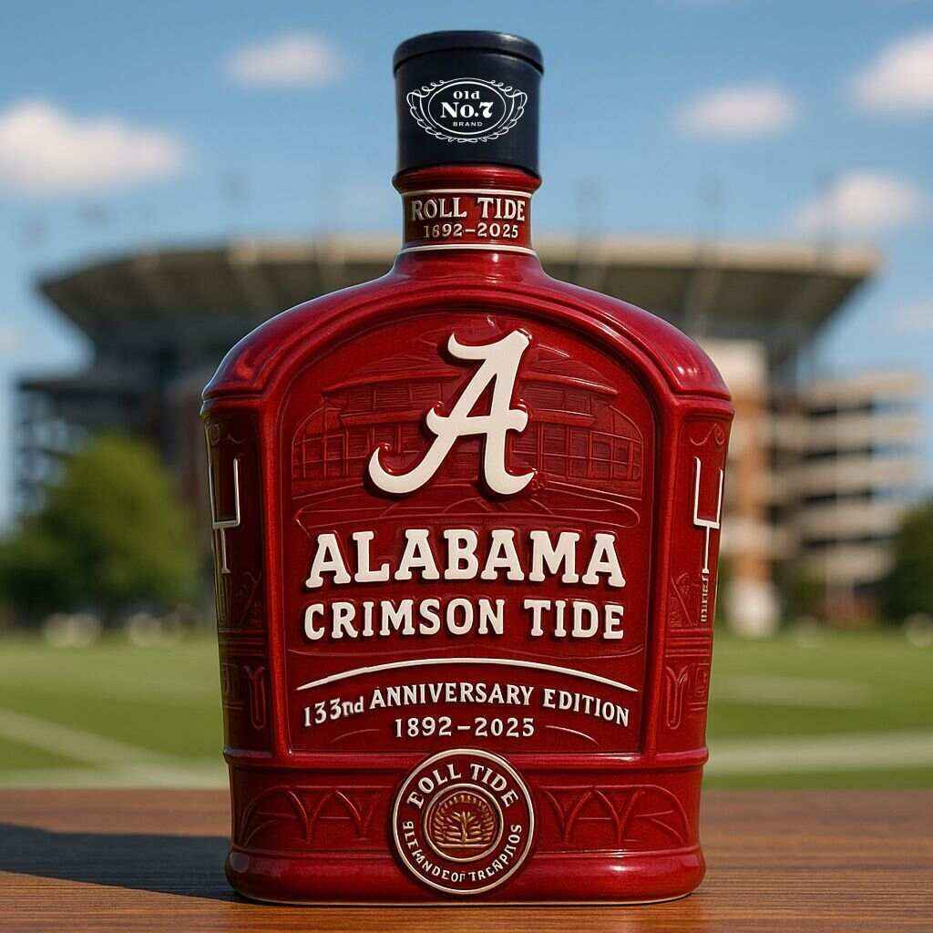 Alabama Crimson Tide 133rd Anniversary Whiskey Bottle
