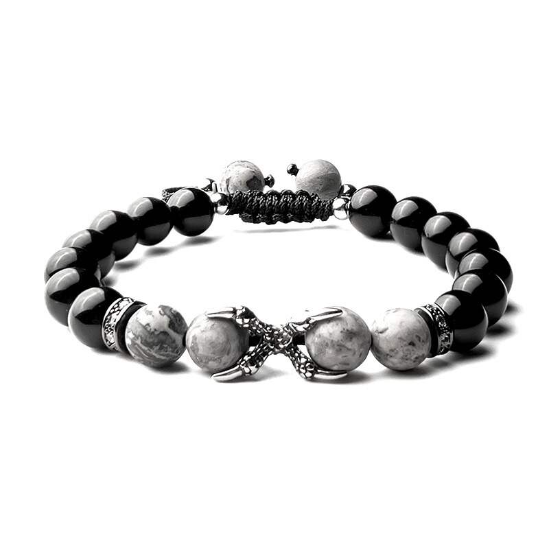 Dragon Claw Obsidian Picasso Stone Energy Magnetic Field Bracelet