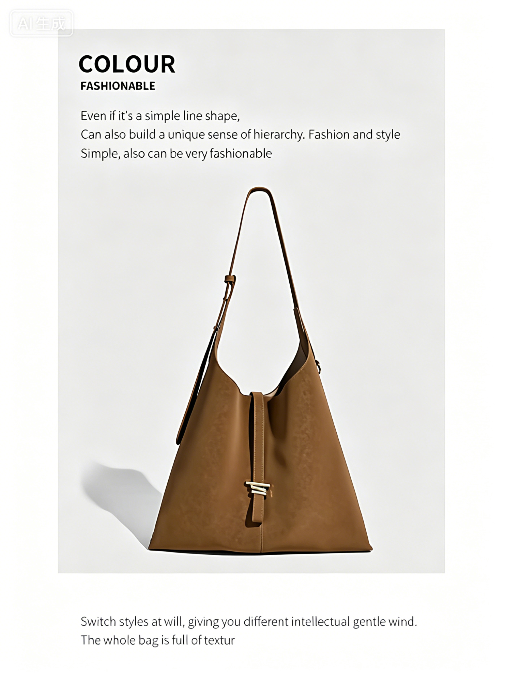 Fashionable women handbag with classic design