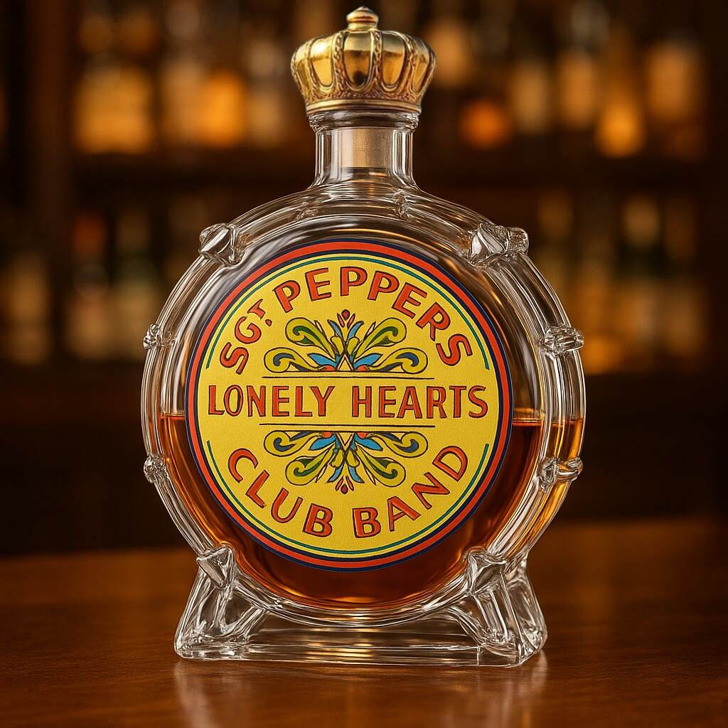 Sgt. Pepper's Lonely Hearts Club Band Whiskey Bottle