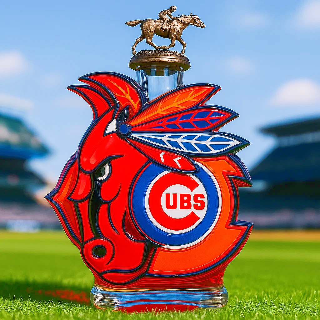 Chicago Sports Fan Whiskey Bottle