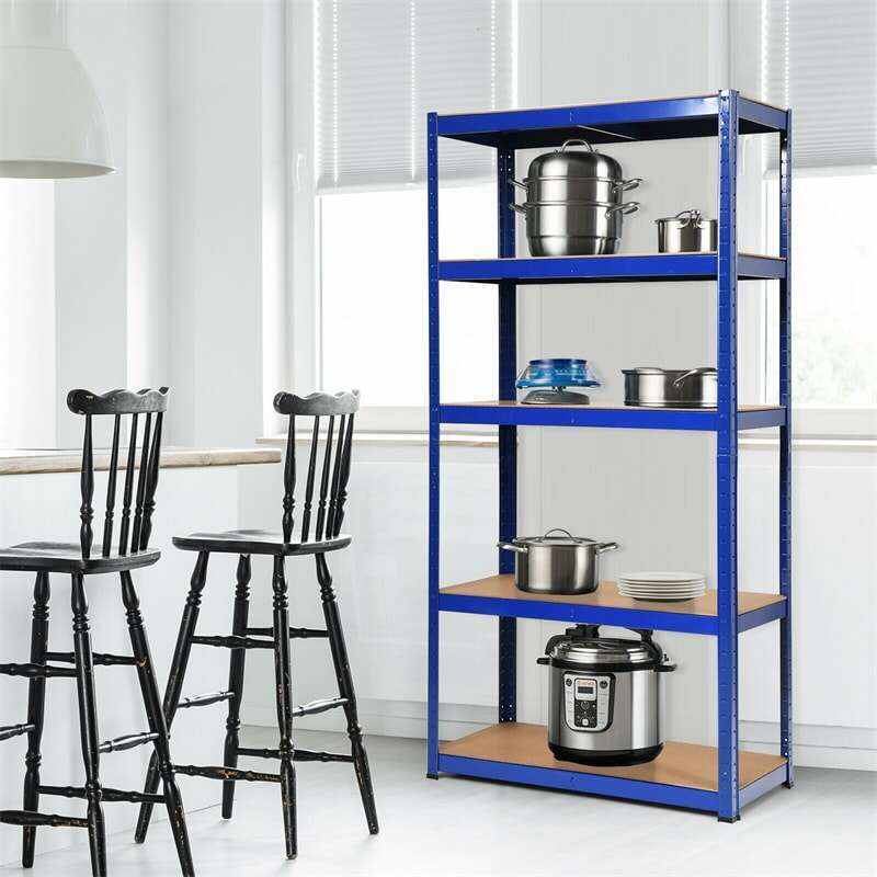 72 Inch 5-Shelf Steel Garage Storage Rack Display Stand with Adjustable Shelves