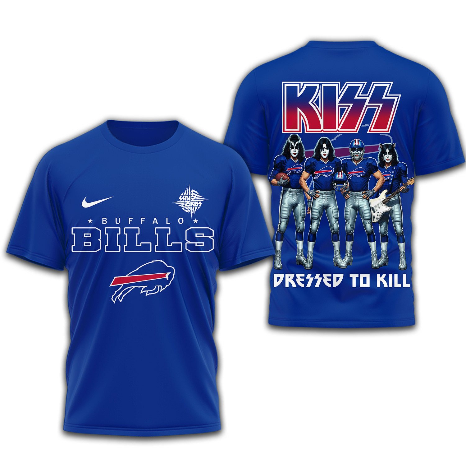 Buffalo Bills | Premium NFL Dressed to Kill Kiss Band 3D Shirt TD