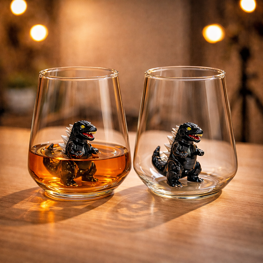 King Of Monster Figurine Glass Cup