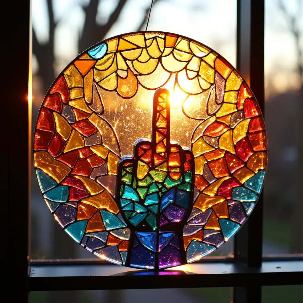Middle Finger Suncatcher
