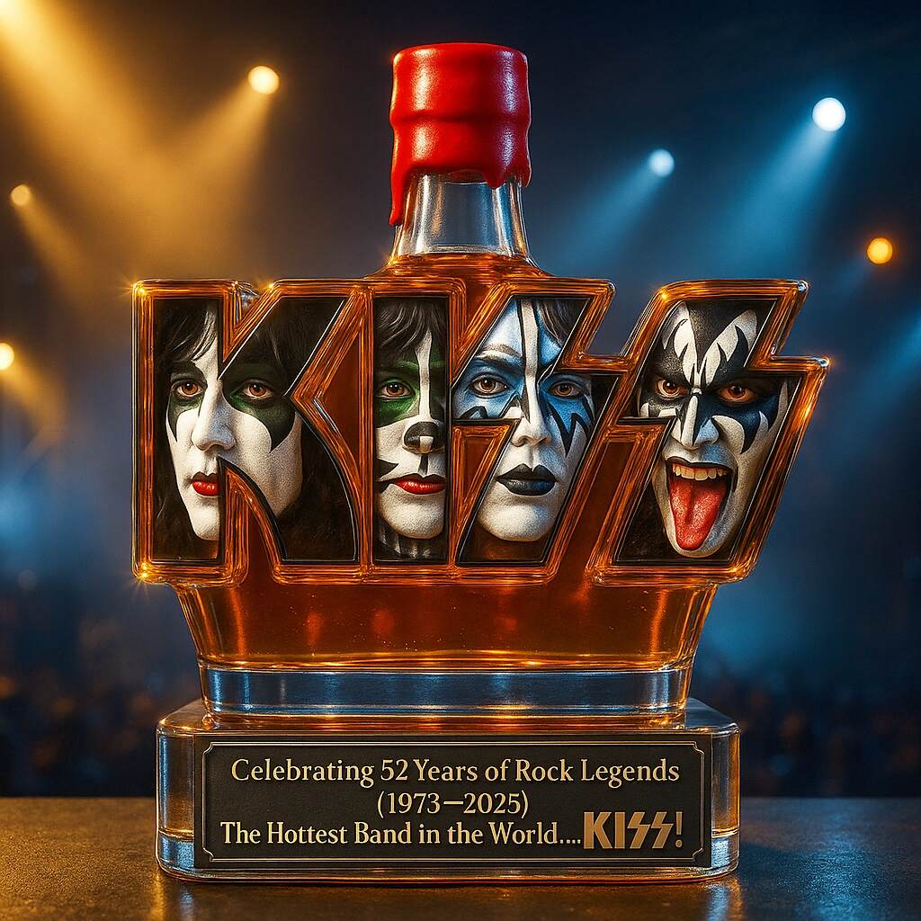 KISS 52th Anniversary Whiskey Bottle