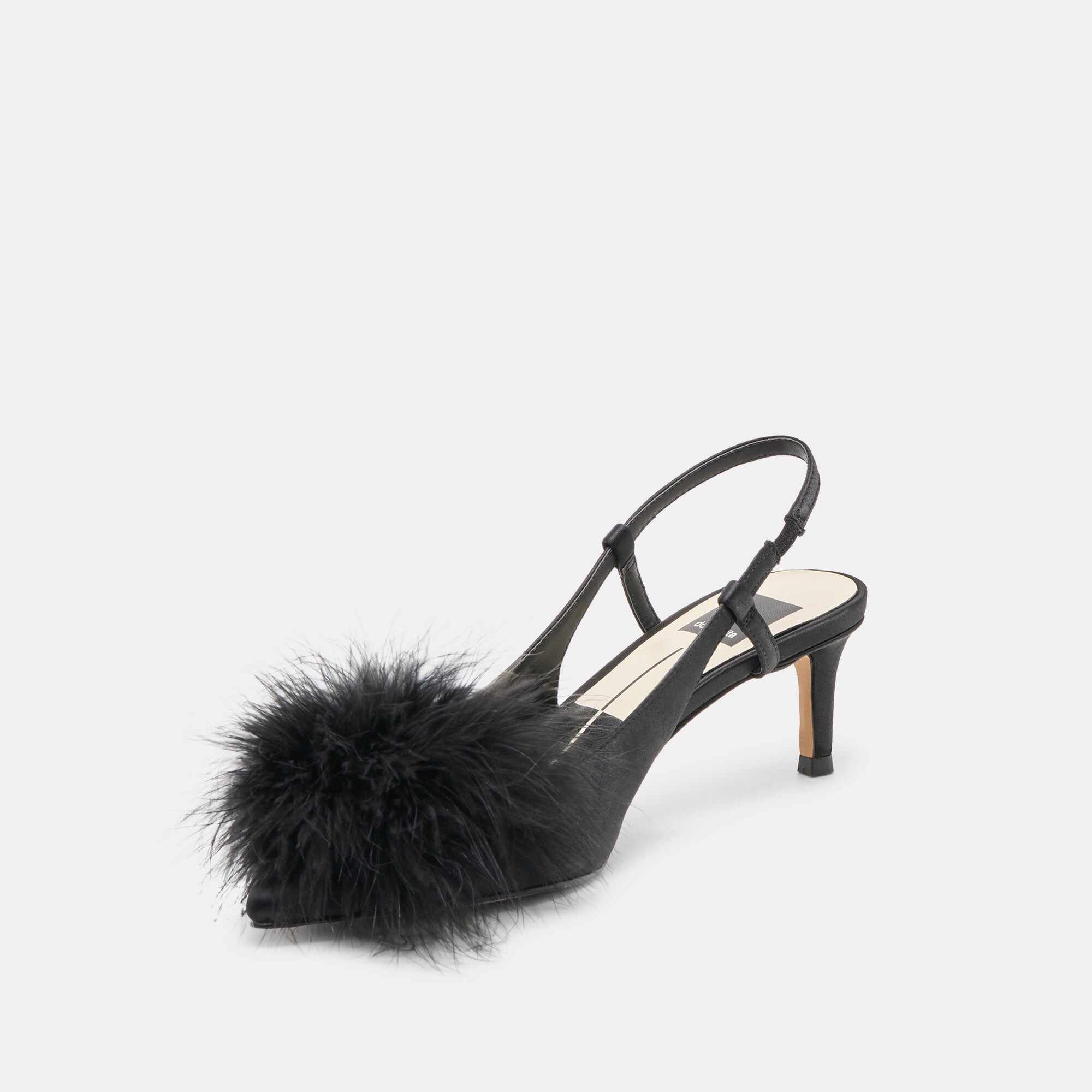 KAMY HEELS ONYX SATIN