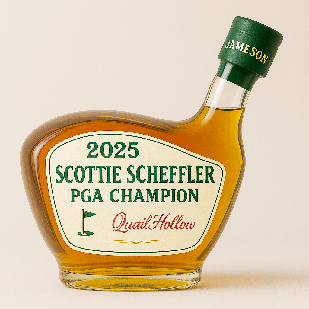 Golf Club Head Whiskey Bottle ： Commemorating Scottie Scheffler’s Victory at the 2025 PGA Championship