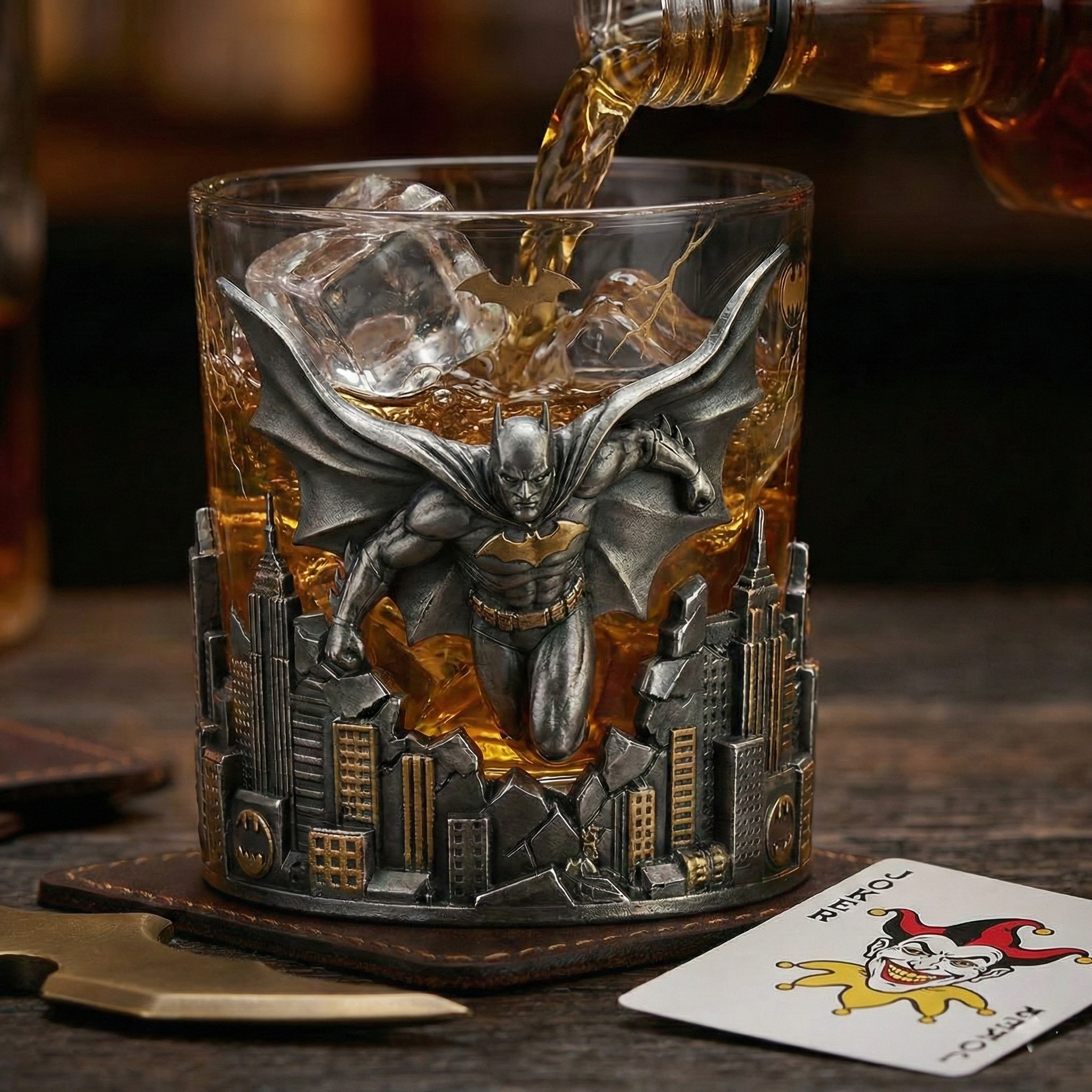 Batman Dark Knight 40th Anniversary Whiskey Glass