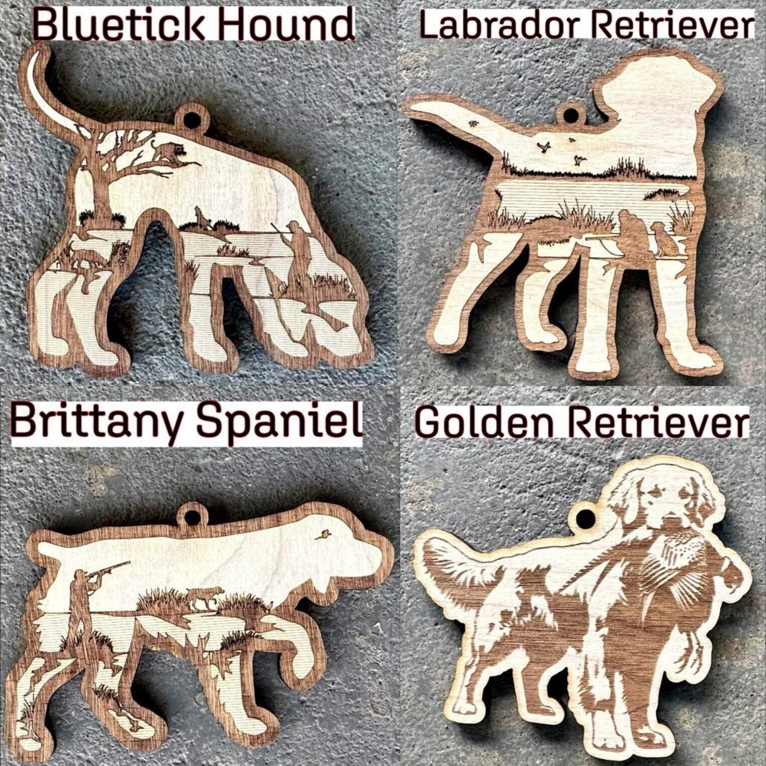 Hunting Dog Ornaments
