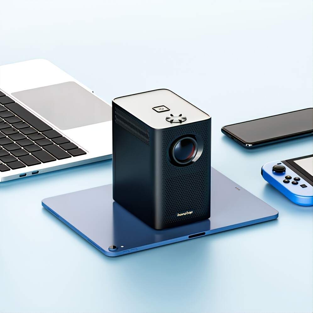 1pc Mini & Smart Portable Movie Projector With WiFi, Compatible With IOS/Android/HDMI/USB