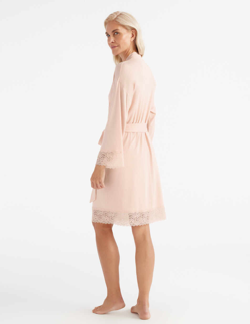 Lace Trim Robe