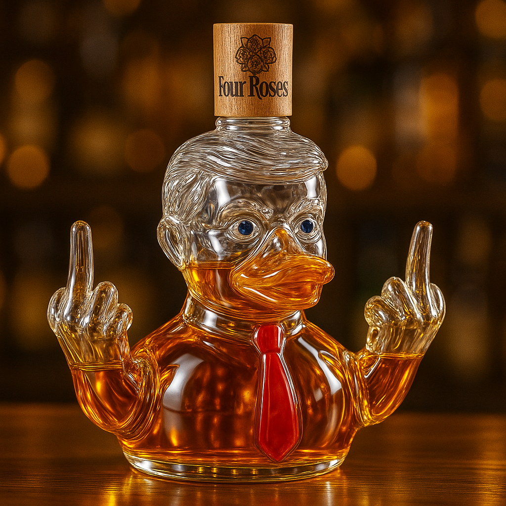 Funny Middle Finger Whiskey Bottle