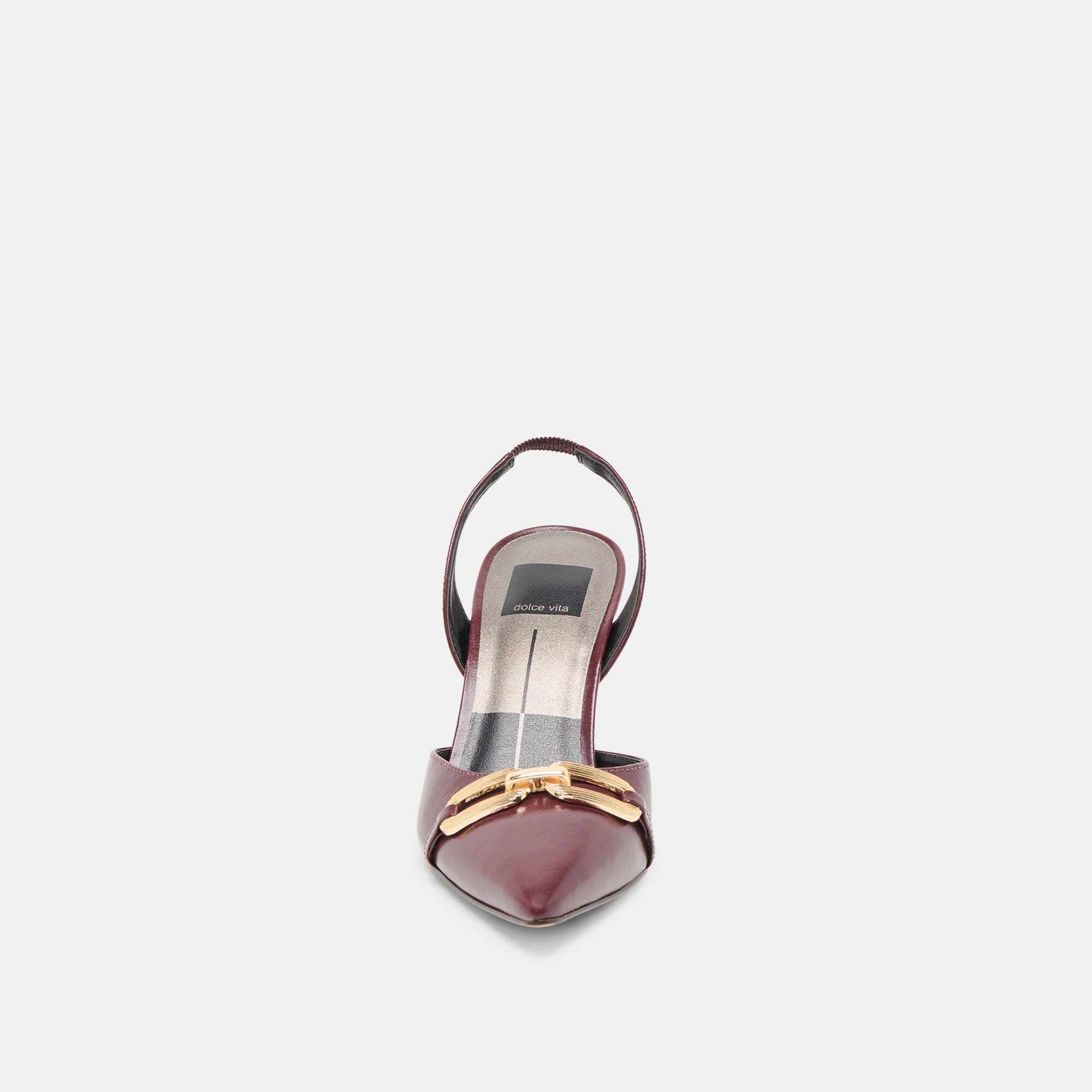 MALIK HEELS CRANBERRY CRINKLE PATENT