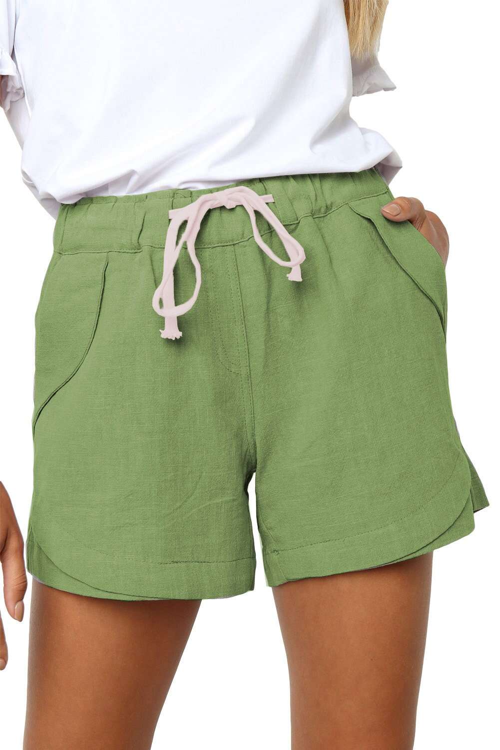 Solid Color Casual Shorts
