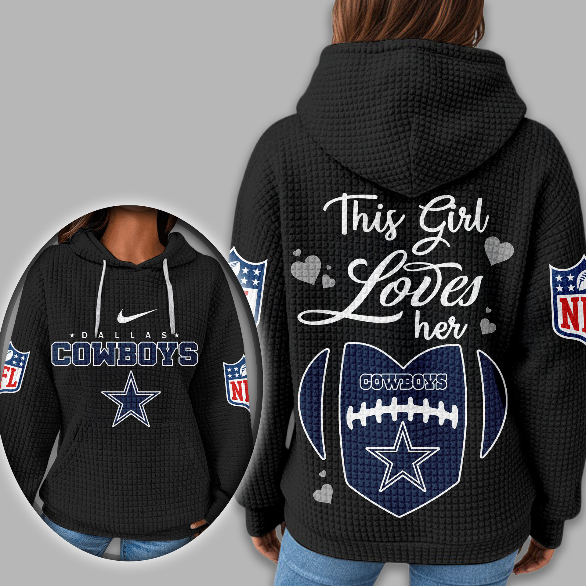Dallas Cowboys | Premium NFL Game Day Waffle Hoodie TD