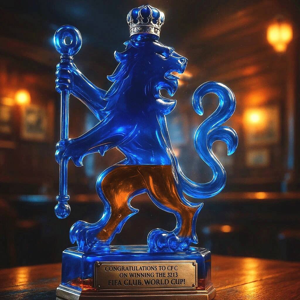 Chelsea Blue Lion Whisky Bottle