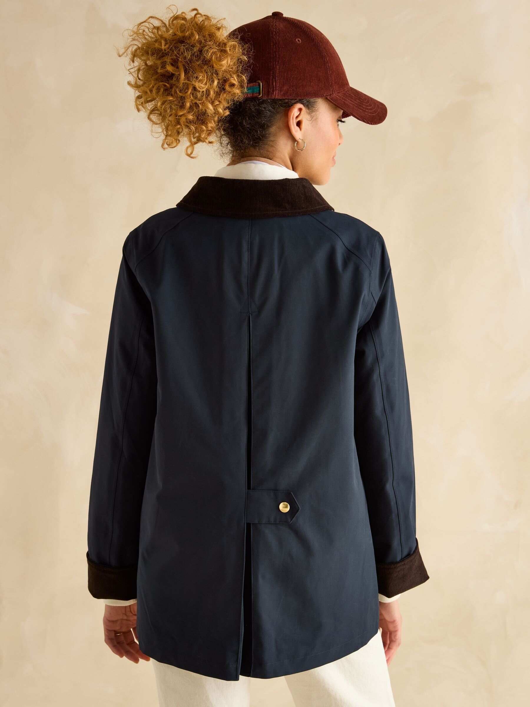 Katherine Navy Blue Waterproof Heritage Coat