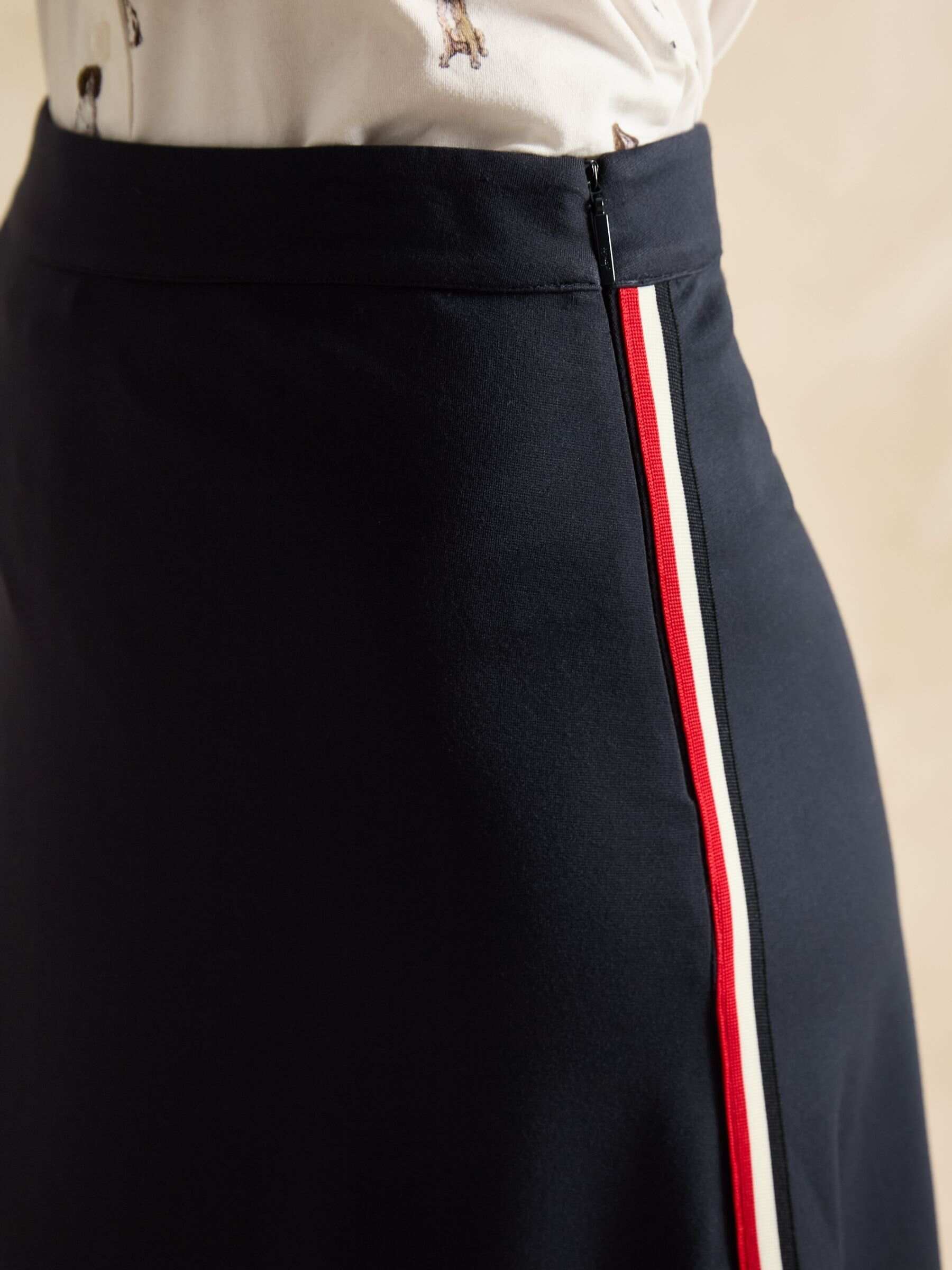 Pia Navy Blue Ponte Jersey Skirt