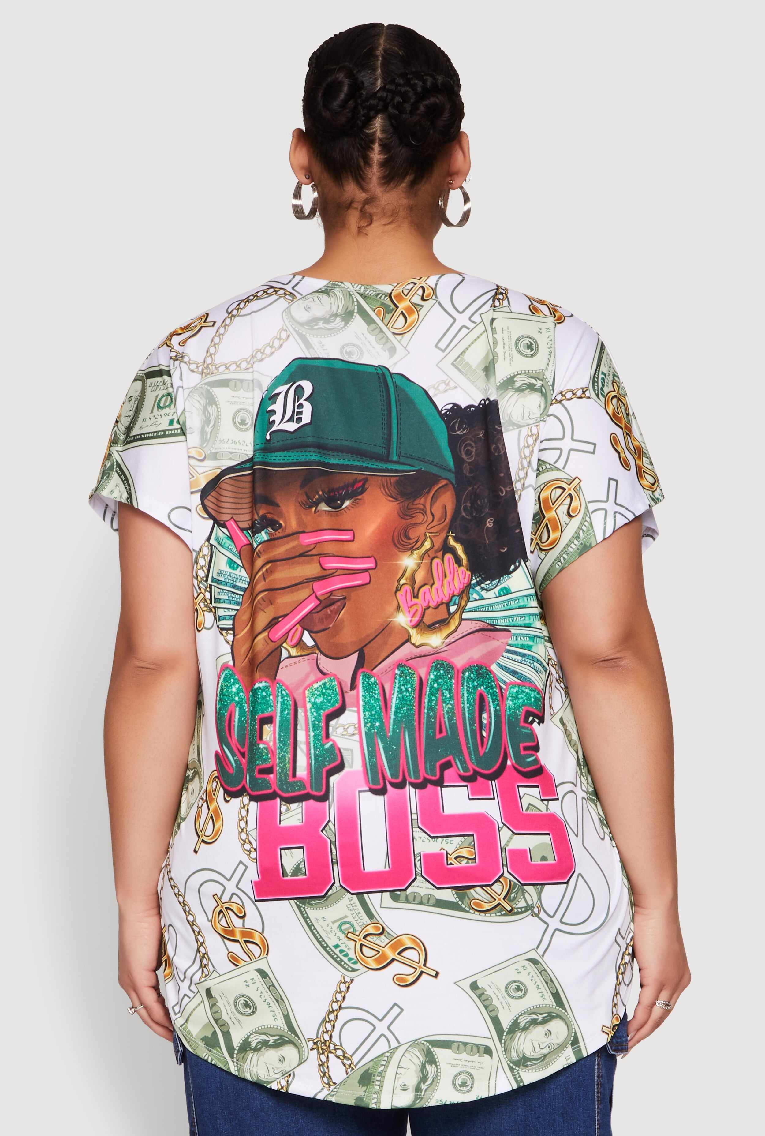 Plus Size Self Made Graphic Tee