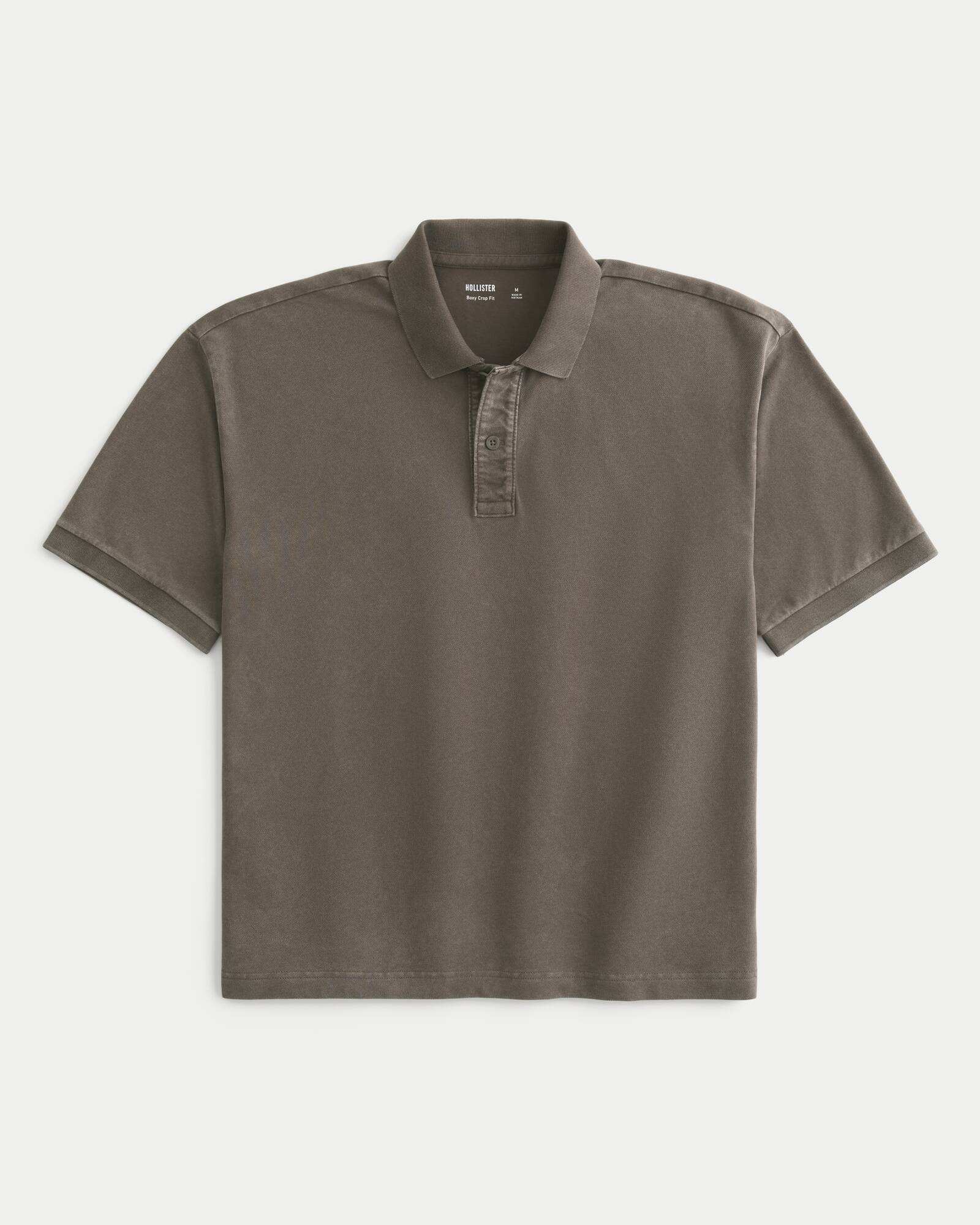 Boxy Crop Washed Polo