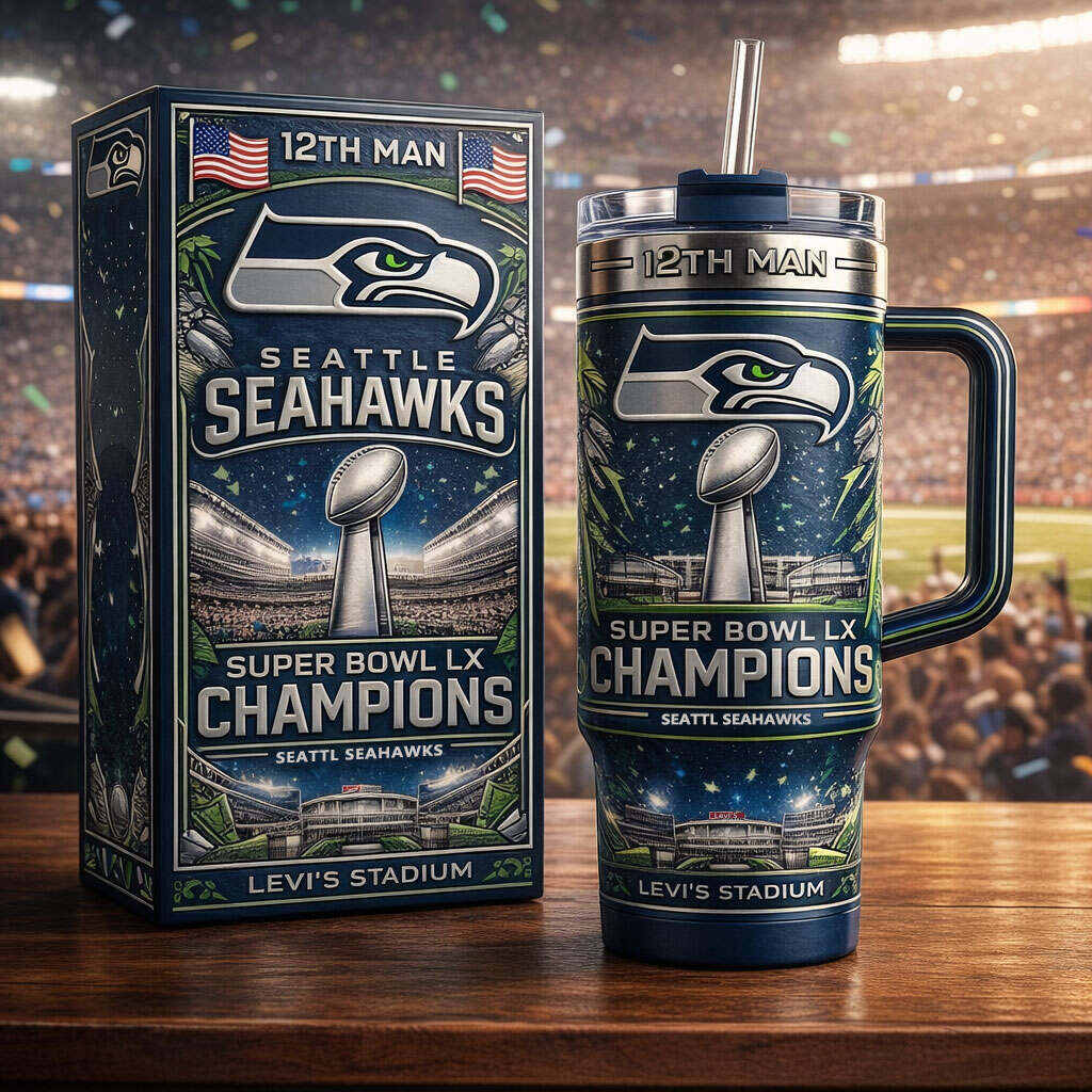Seattle Seahawks Super Bowl LX Champions 2026 Tumbler