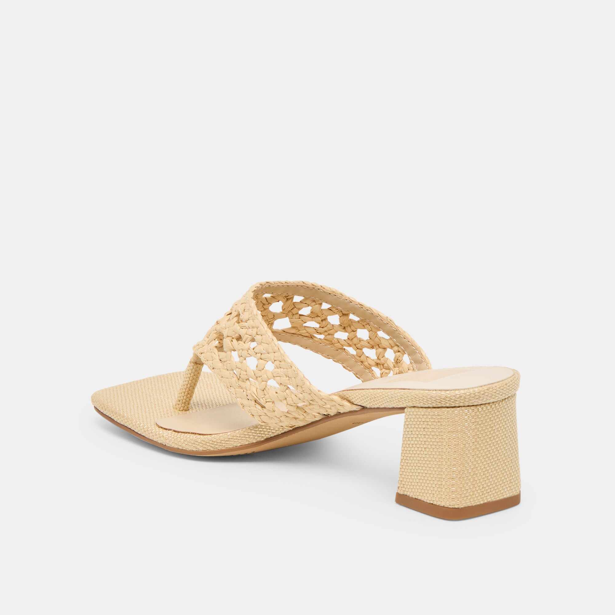 BARLO HEELS LT NATURAL WOVEN RAFFIA