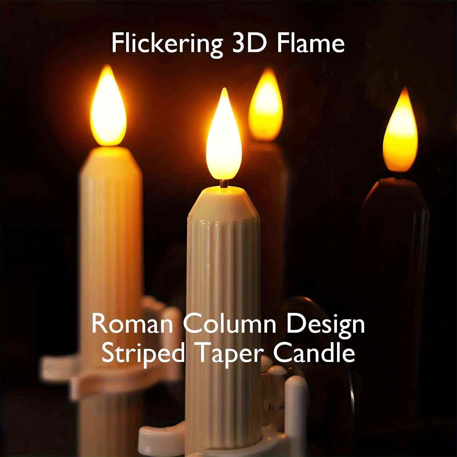💥ON SALE 🎄6 Pack Flameless LED Window Candles with Dusk to Dawn Sensor & Suction Cups🕯️