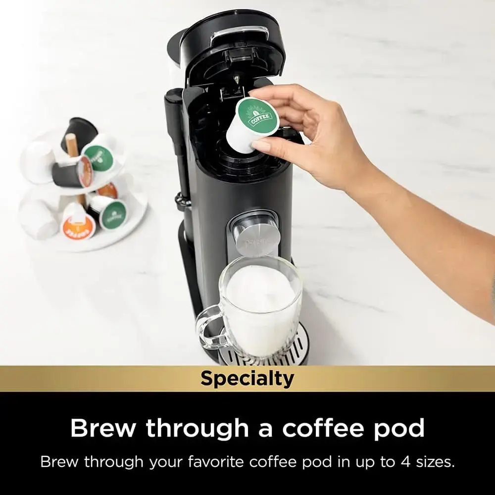 Single-Serve Pods & Grounds Specialty Coffee Maker Black - PB051