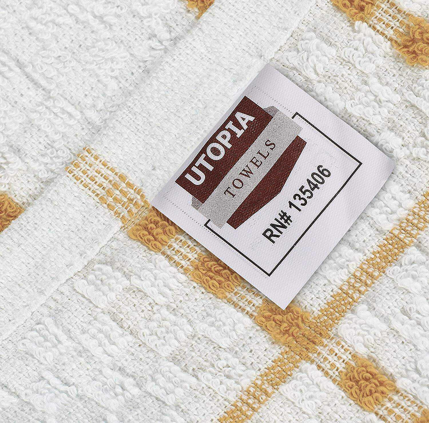 Kitchen Towels [12 Pack], 15 x 25 Inches, 100% Ring Spun Cotton Super Soft and Absorbent Linen Dish Towels, Tea Towels and Bar Towels Set (Black)
