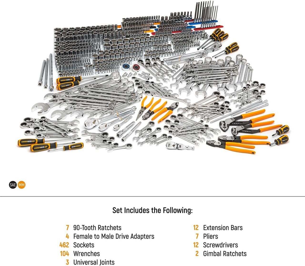 GEARWRENCH 1268 Piece Master Mechanics Tool Set in Premium Modular Foam Trays with GSX Mobile Tool Storage | MEGAMOD1268