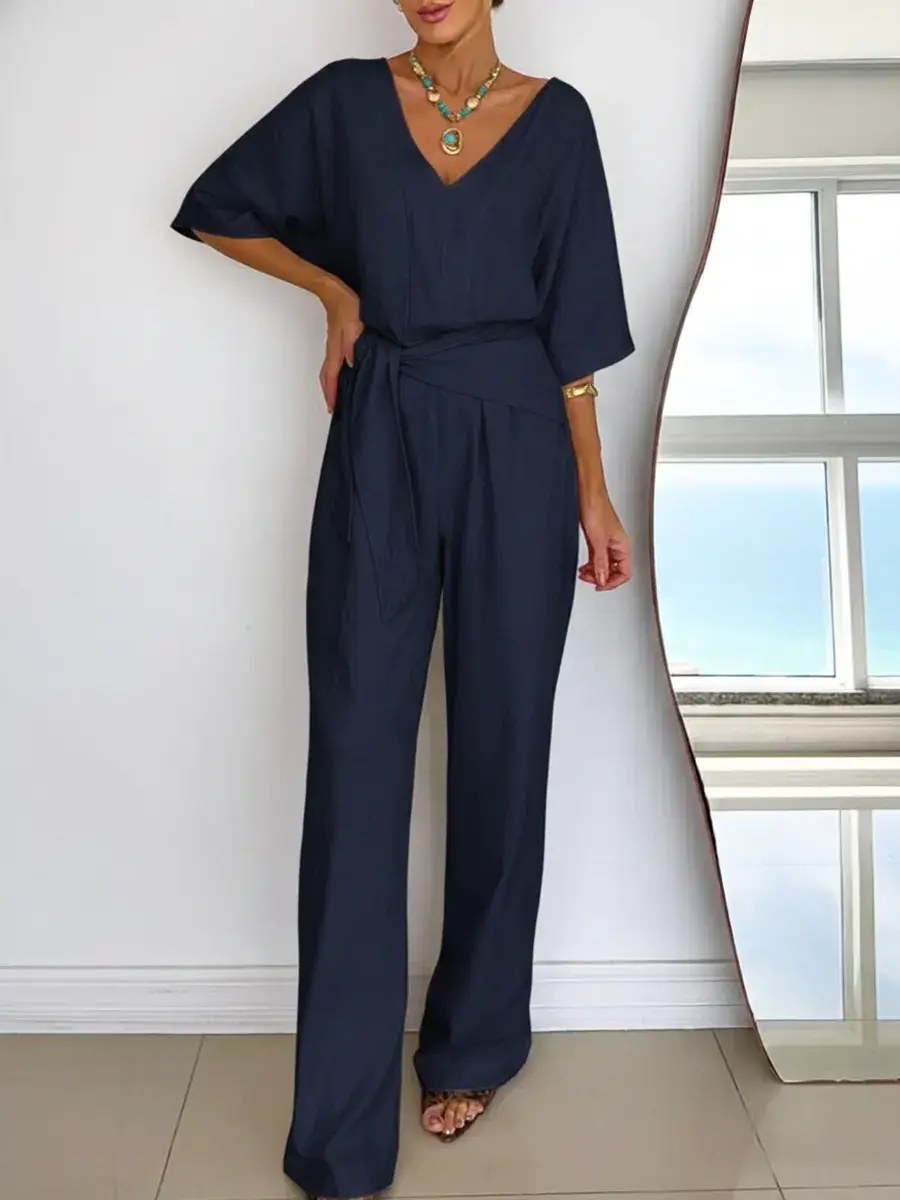 🔥Summer Arrivals🌟Women's Linen And Cotton Jumpsuit